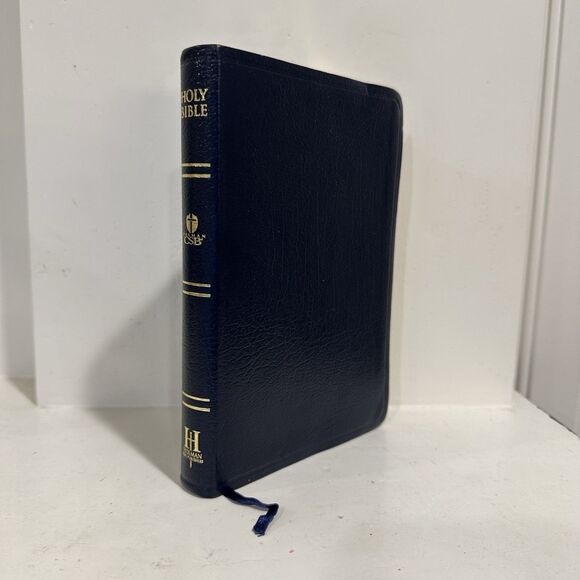 Holman Bible Pocket-Size Edition 2004 Red Letter Bonded "Glazed"  Blue Leather - Picture 6 of 6